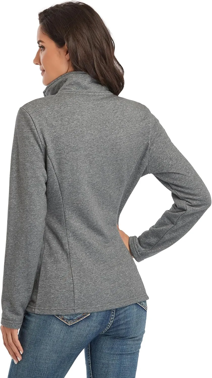 Anienaya Women's Stand Collar Lightweight Jacket Cotton Jackets Warm Slim Fit Casual Zip up Outerwear Coat