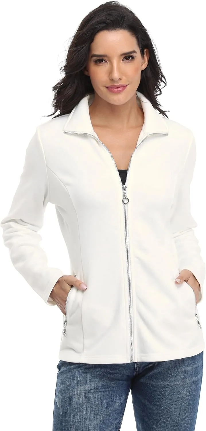 Anienaya Women's Stand Collar Lightweight Jacket Cotton Jackets Warm Slim Fit Casual Zip up Outerwear Coat