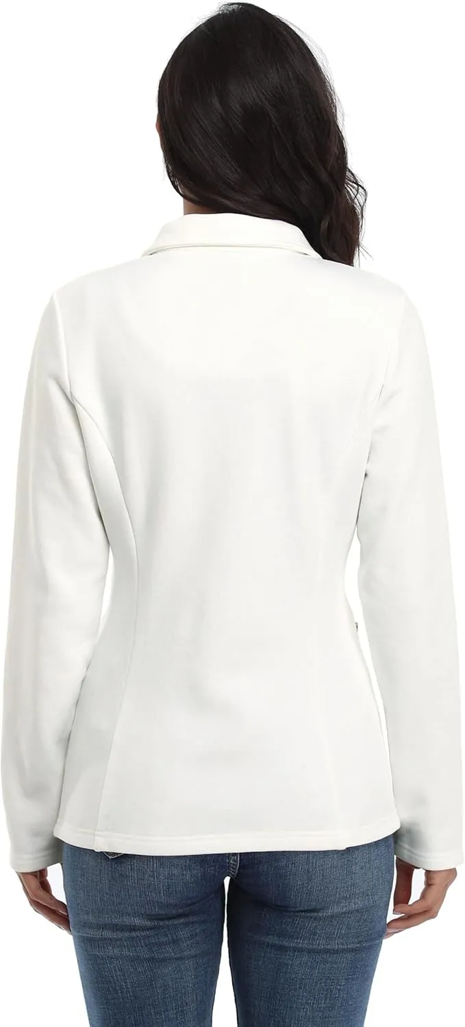 Anienaya Women's Stand Collar Lightweight Jacket Cotton Jackets Warm Slim Fit Casual Zip up Outerwear Coat