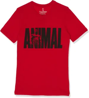 Animal unisex adult Iconic M-stak Premium Tee T Shirt, Red, XX-Large US