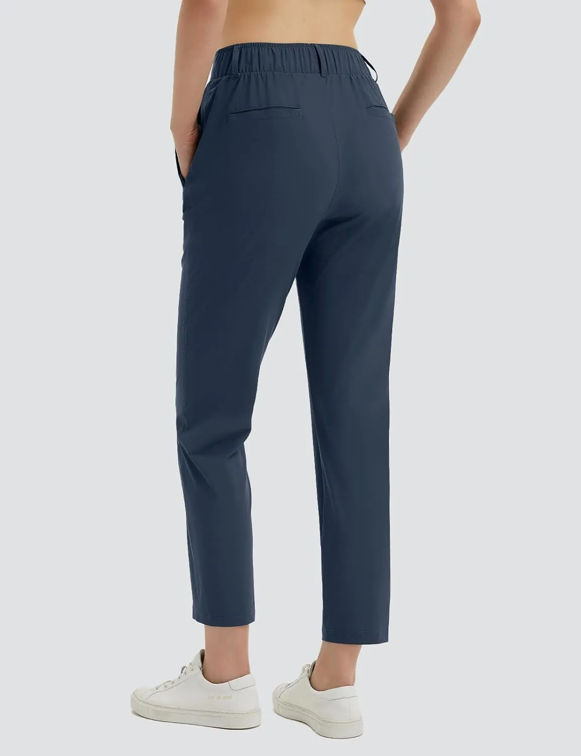 baleaf Women's Golf Pants with Belt Loops Zipper Pockets Stretch Travel Work Bussiness Dressy Casual Slacks UPF 50 