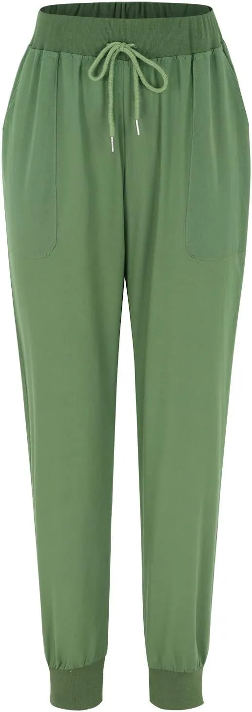 Barrel Pants for Women Winter Flowing Beach Slacks with Pockets High Waisted Water Resistant