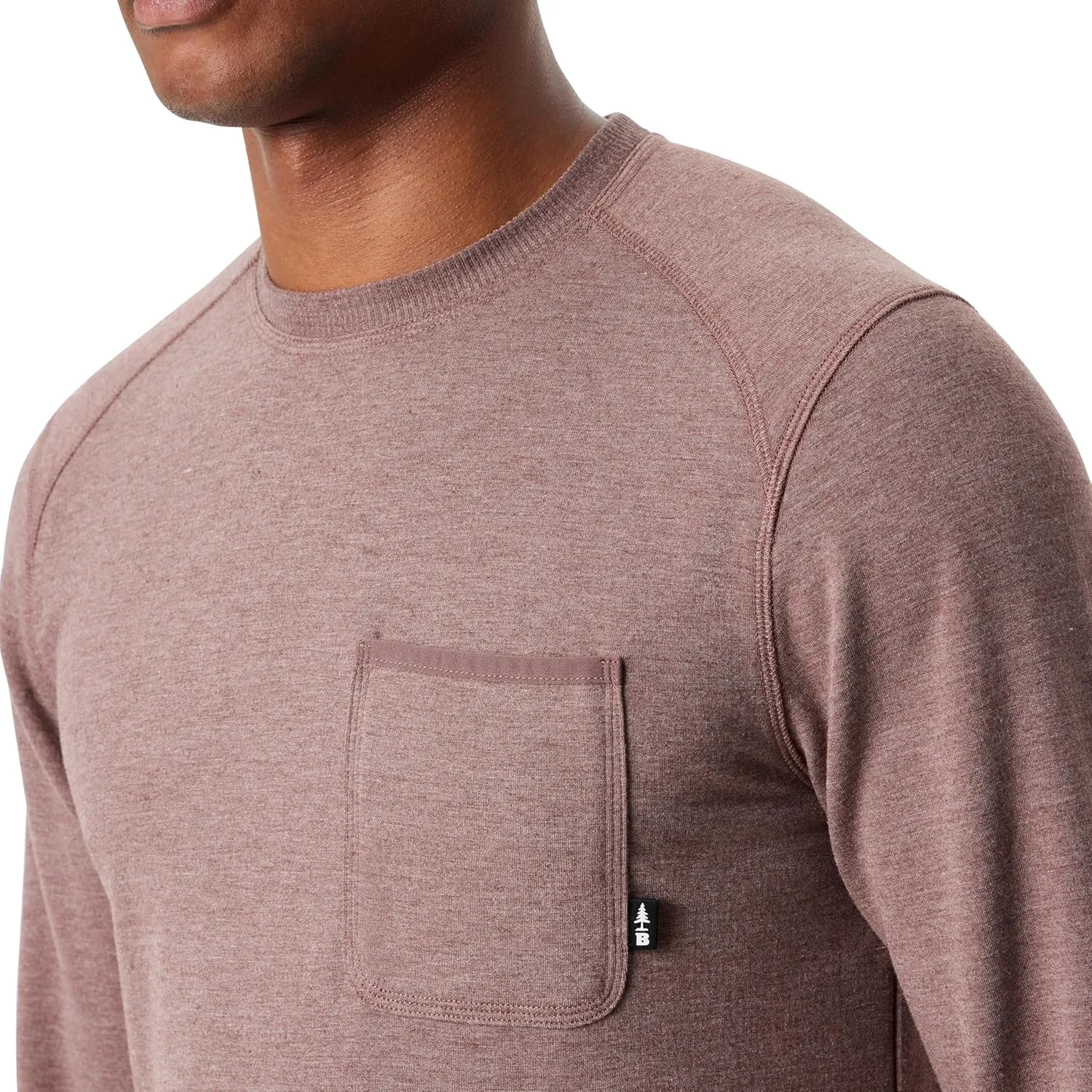 BASS OUTDOOR Men's Long Sleeve 4-Way-Stretch Quick Dry Utili-tee Shirt with Reinforeced Elbow Patches Standard