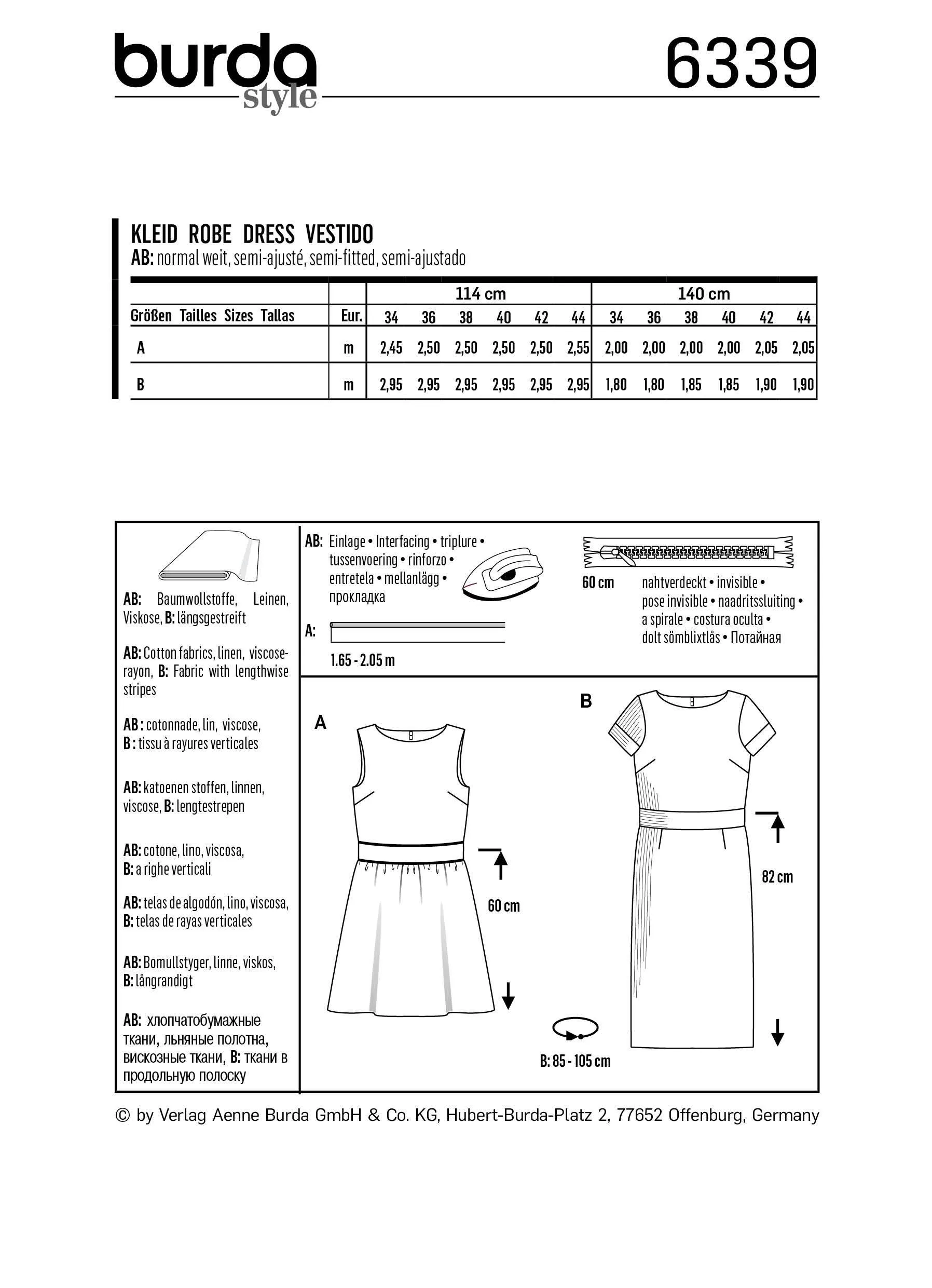 BD6339 Dresses with waistband sewing pattern