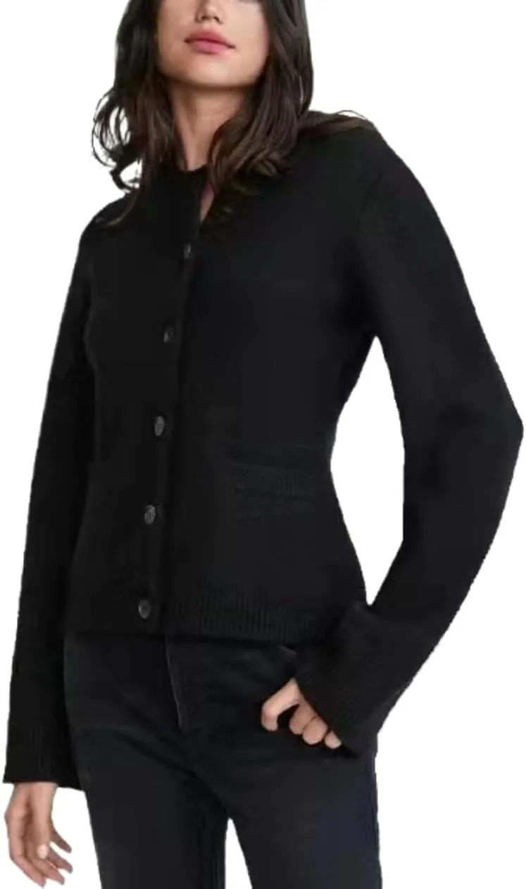 Bell Sleeve Sweaters Cardigans with Pockets Button Down Cropped Cardigan Sweaters Old Money Fall Knitwear Trendy 2024