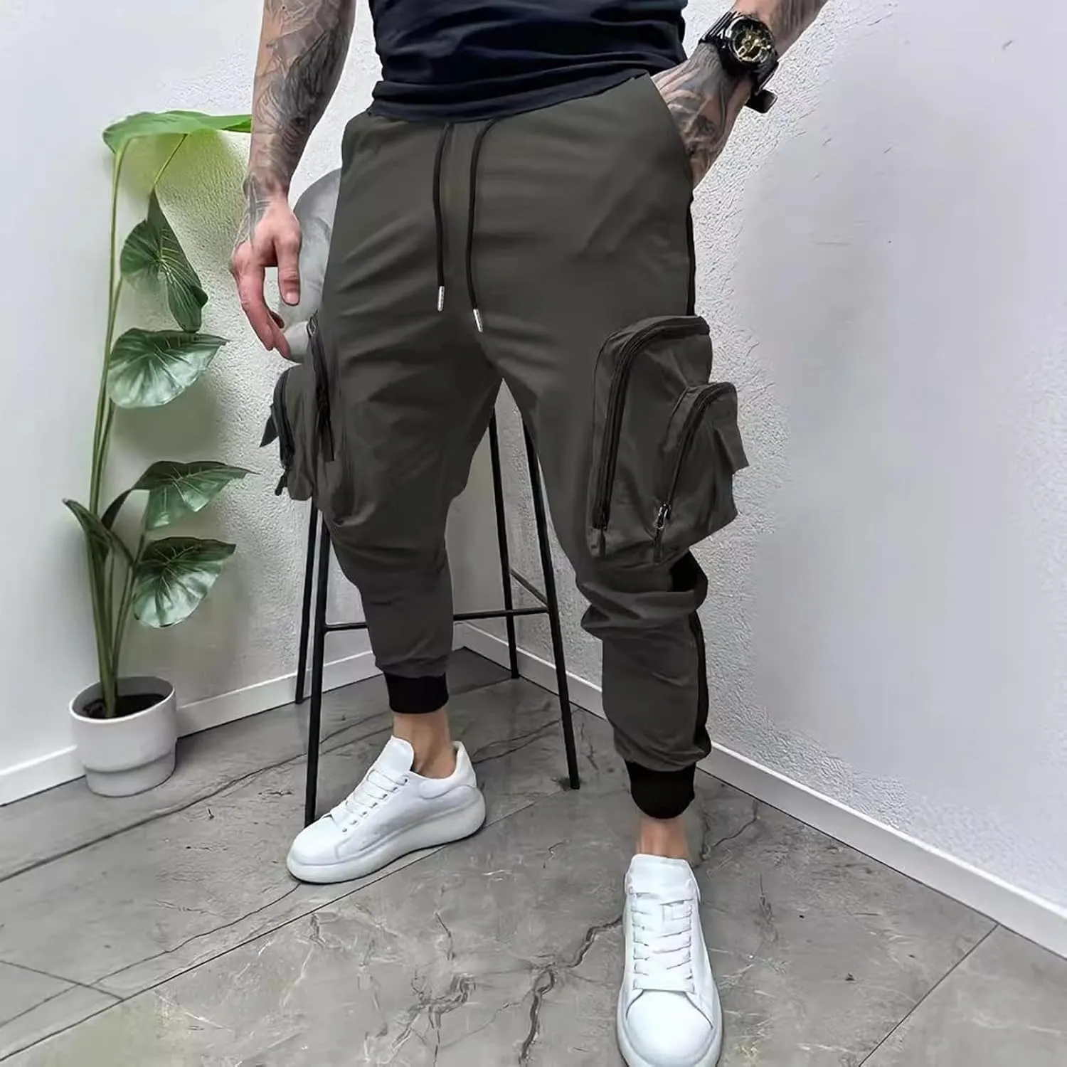 Big and Tall Cargo Pants for Men Mens Olive Green Pants Men Pants Baggy Mens Cargo Pants Basics Mens Business Casual