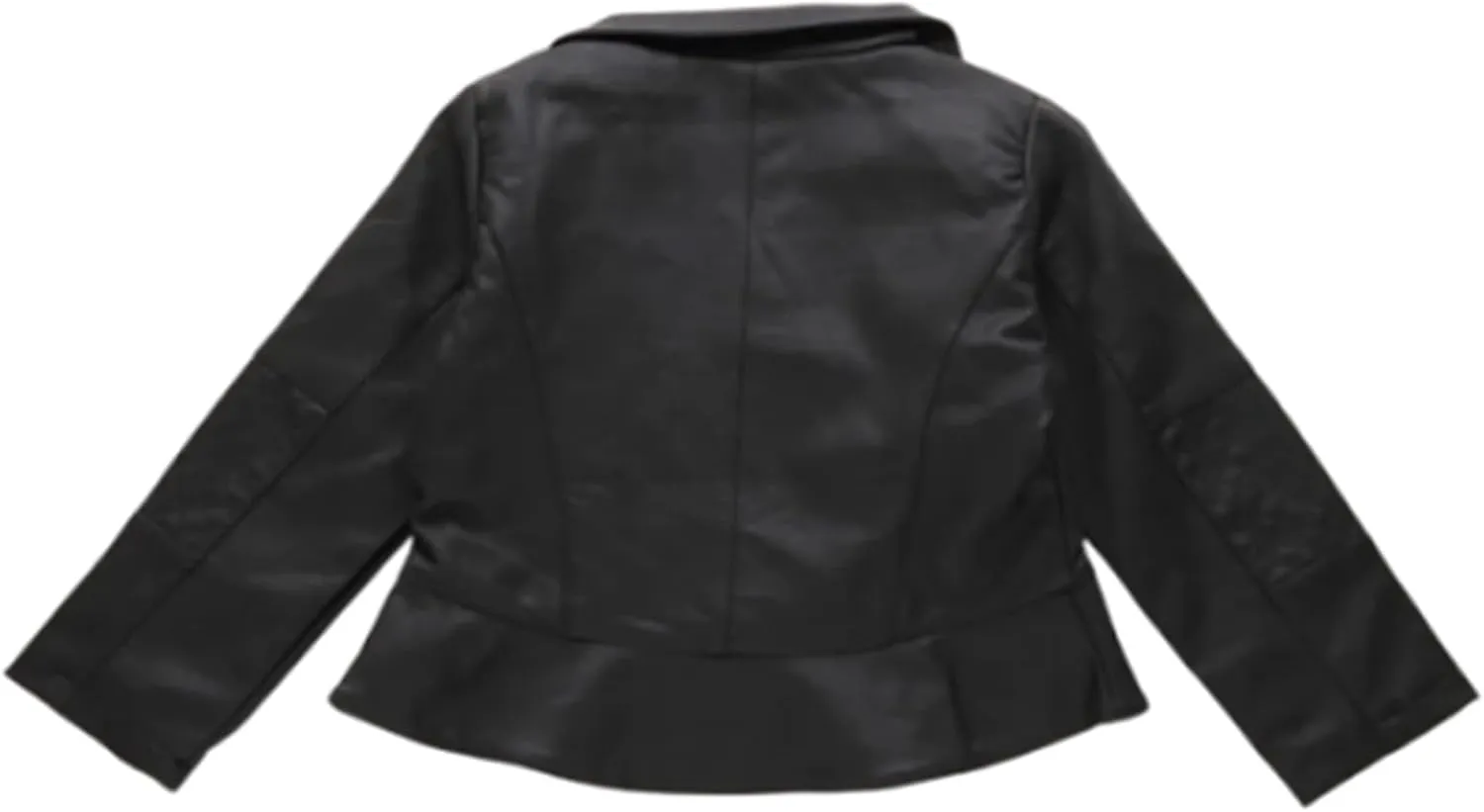 Black Leather Jacket for Toddler Girl Boy Zip up Jacket Crop Motorcycle Outerwear Coats Kids Fall Fashion Clothes