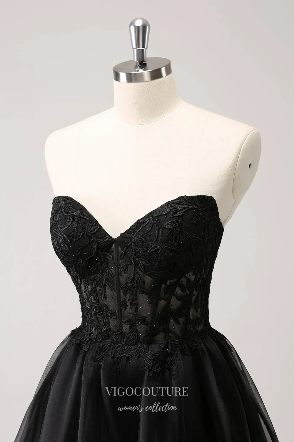 Black Sweetheart Ruffled Homecoming Dresses Strapless Back to School Dress hc393