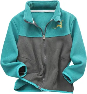 Boys Winter Jackets Coats Kids Boys Thick Cotton Padded Sports Jacket Sweatshirt Fleece Winter (Mint Green, 5-6 Years)