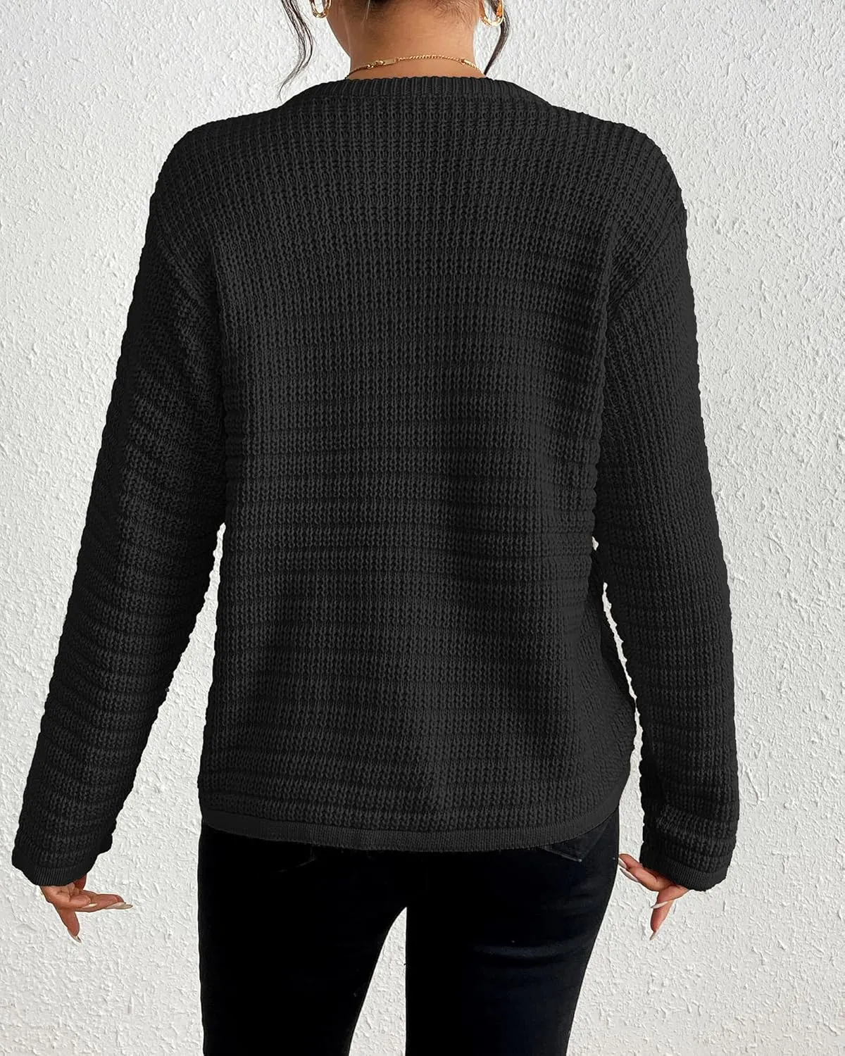 Bsubseach Womens Cardigan Sweaters 2025 Long Sleeve Open Front Button Down Knit Jackets Fall Cardigans with Pockets