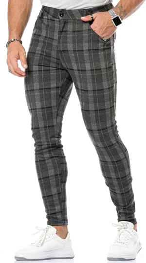 CANGHPGIN Men's Stretch Dress Pants Slim Fit Flat Front Slacks Tapered Casual Pants
