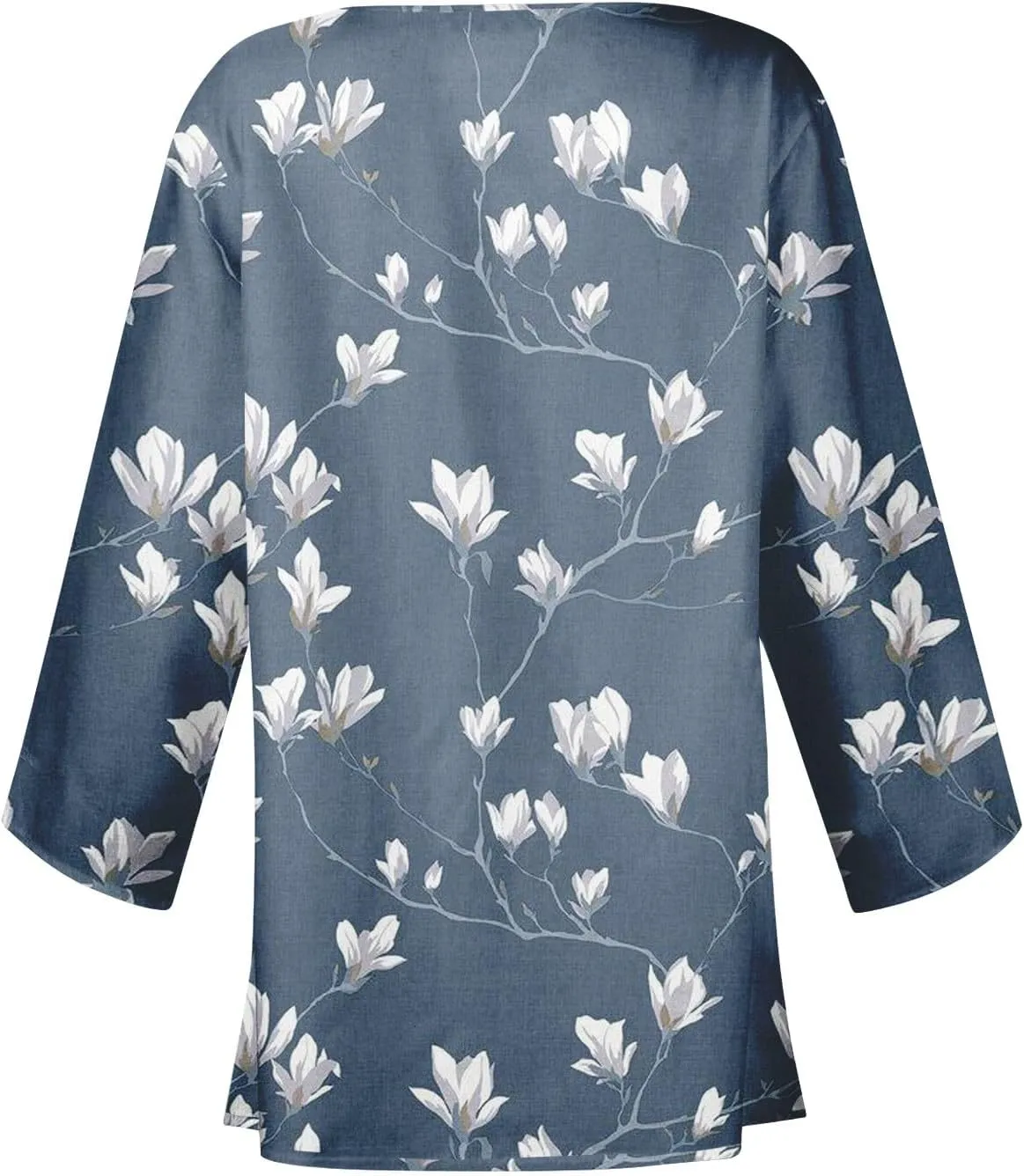 Cardigans for Women Floral Printed Dressy Casual Lightweight Cardigan 3/4 Sleeve Summer Plus Size Tops
