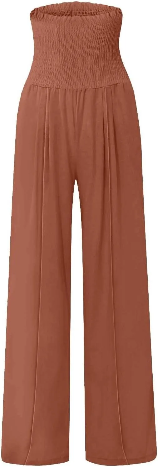 Cargo Pants for Women Winter Casual Business Slacks with Pockets Solid Color Elastic Waist
