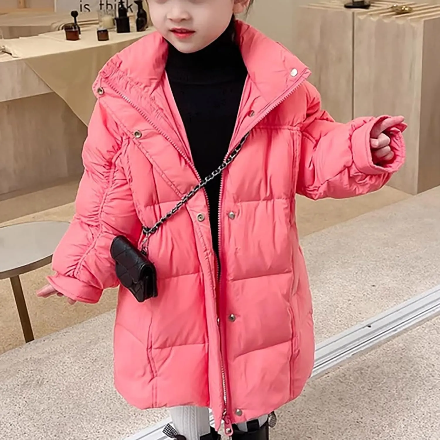 Cat And Coat for Boys Boys Winter Warm Thick Solid Cotton Long Sleeve Padded Jacket Coat Clothes