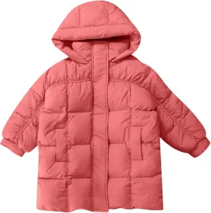 Cat And Coat for Boys Boys Winter Warm Thick Solid Cotton Long Sleeve Padded Jacket Coat Clothes