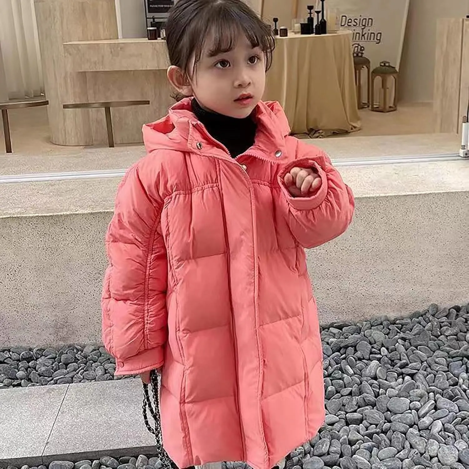 Cat And Coat for Boys Boys Winter Warm Thick Solid Cotton Long Sleeve Padded Jacket Coat Clothes