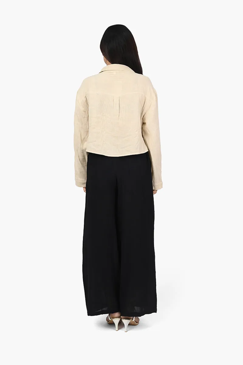 Chic Midnight Wide-Leg Trousers