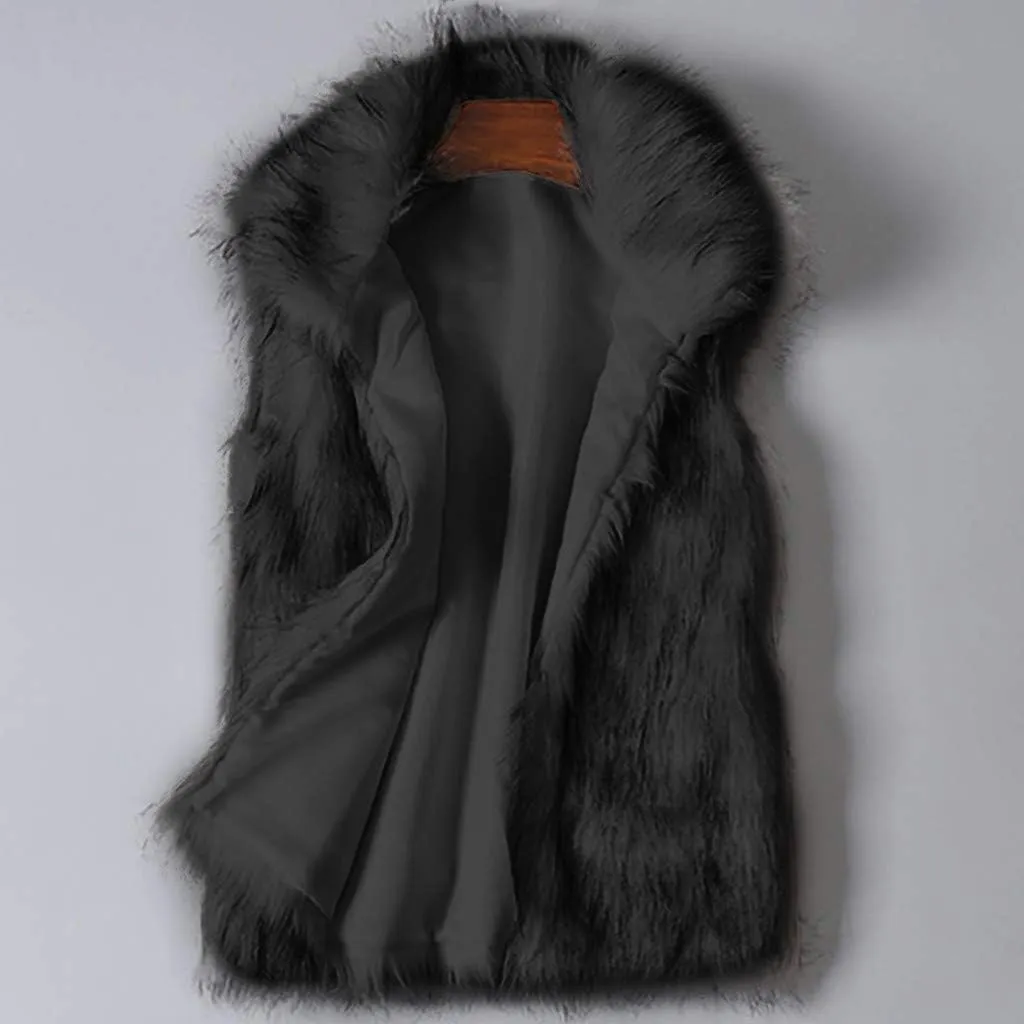 ChicCrate Women's Faux Fur Vest Coat Sleeveless Jacket Fuzzy Sherpa Fleece Jacket Hooded Winter Puffer Vest