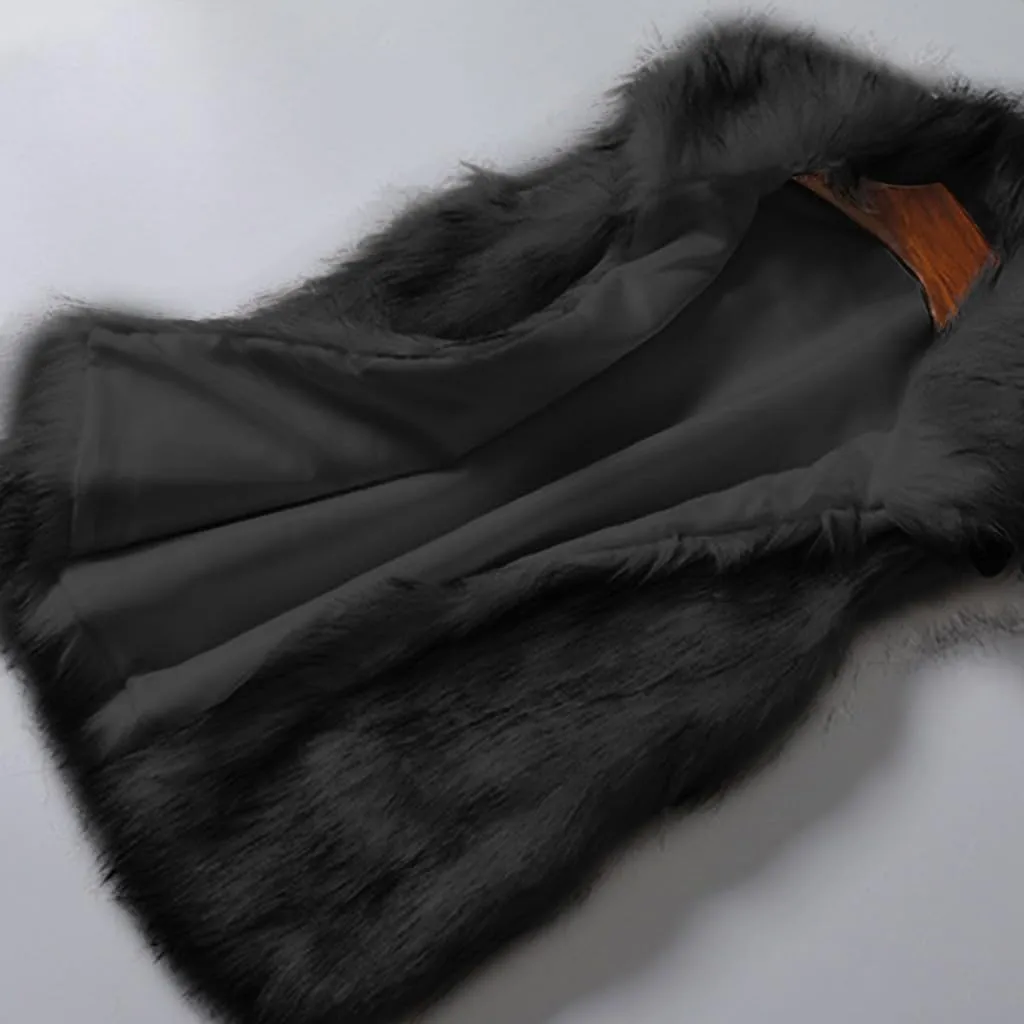 ChicCrate Women's Faux Fur Vest Coat Sleeveless Jacket Fuzzy Sherpa Fleece Jacket Hooded Winter Puffer Vest