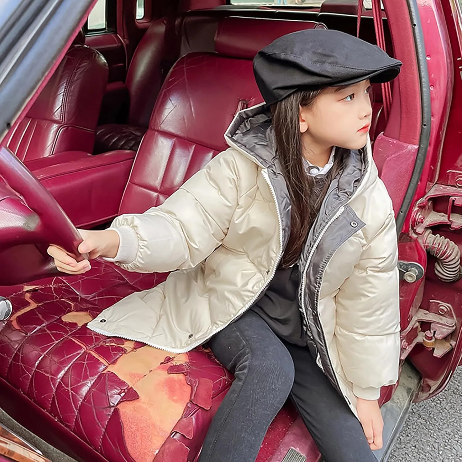Coat for Toddler Girls 4t Children's Down Padded Jacket Long Cotton Padded Jacket Baby Big Girls Winter Jacket