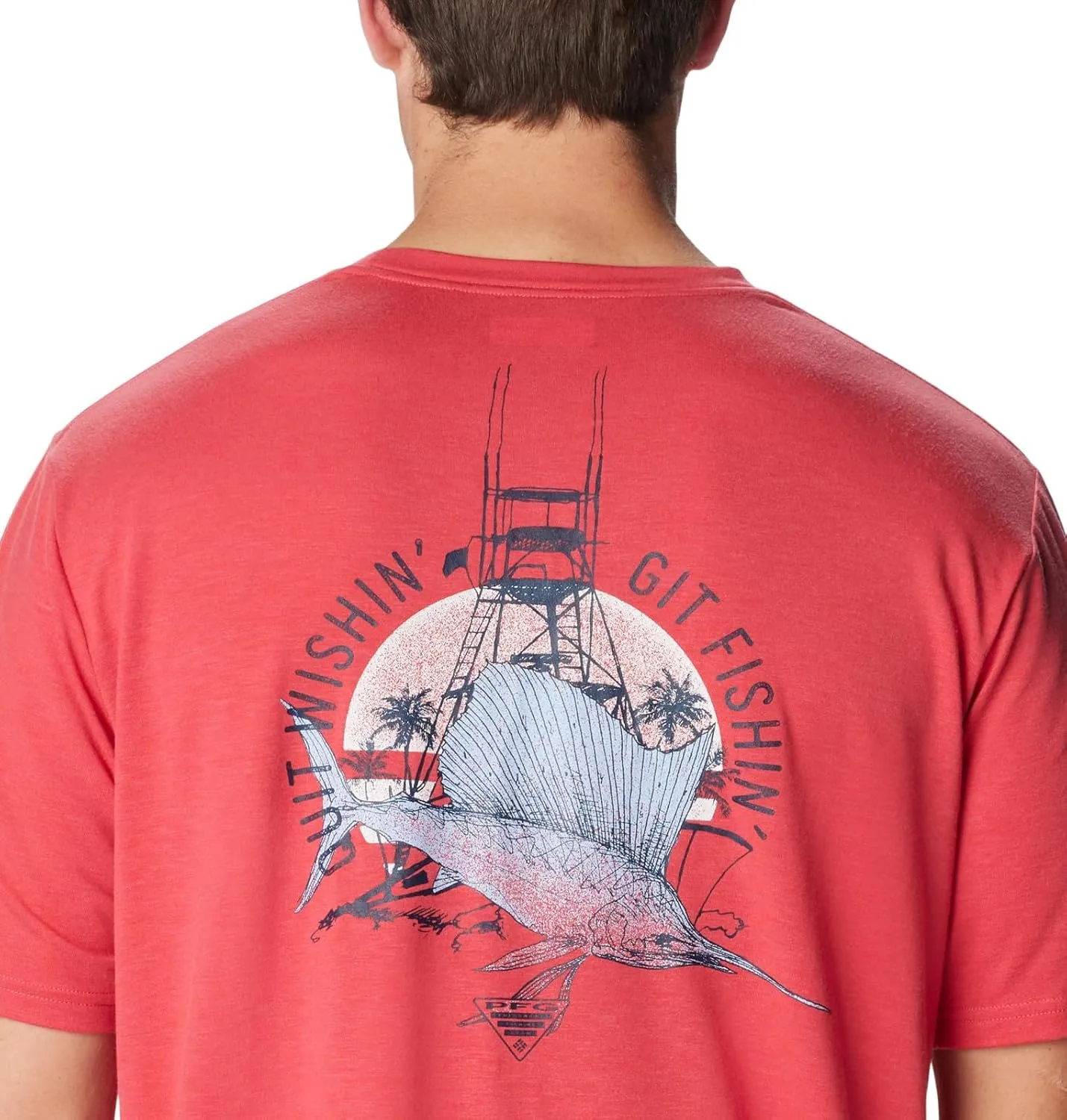 Columbia Men's PFG Sail Tower Tech Tee Short Sleeve