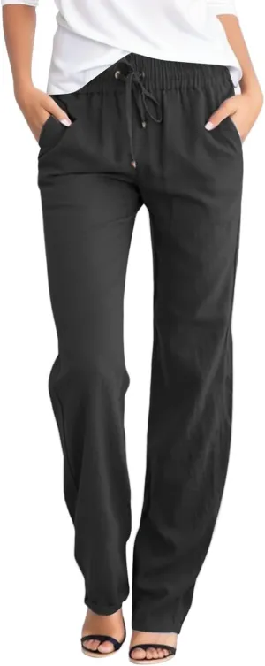 Corduroy Pleated Pants for Women Winter Irregular Travel Slacks with Pockets Barrel Pants Water Resistant