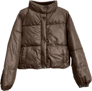 Denim Quilted Jacket Fleeve for Women Pullover Reversible Long Sleeve Lightweight Jacket Cute Loose Fit Pullover