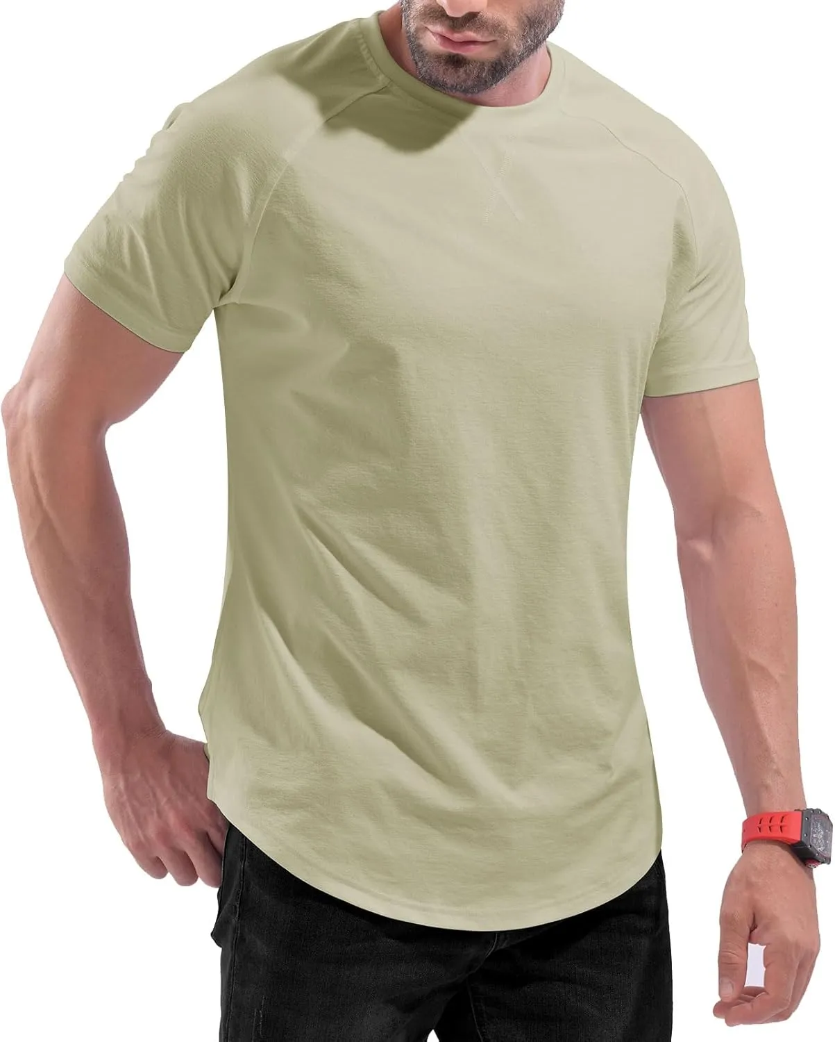 DEOLAX Mens T Shirt Fashion Muscle Crew Neck Mens Tee Shirts Short Sleeve Casual Classic Dry Fit Mens Athletic Tee Shirts