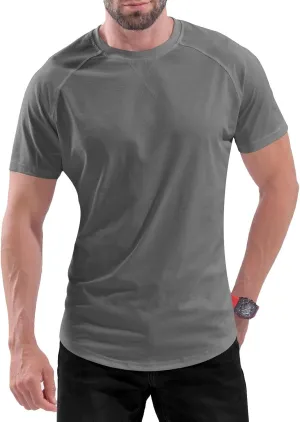 DEOLAX Mens T Shirt Fashion Muscle Crew Neck Mens Tee Shirts Short Sleeve Casual Classic Dry Fit Mens Athletic Tee Shirts