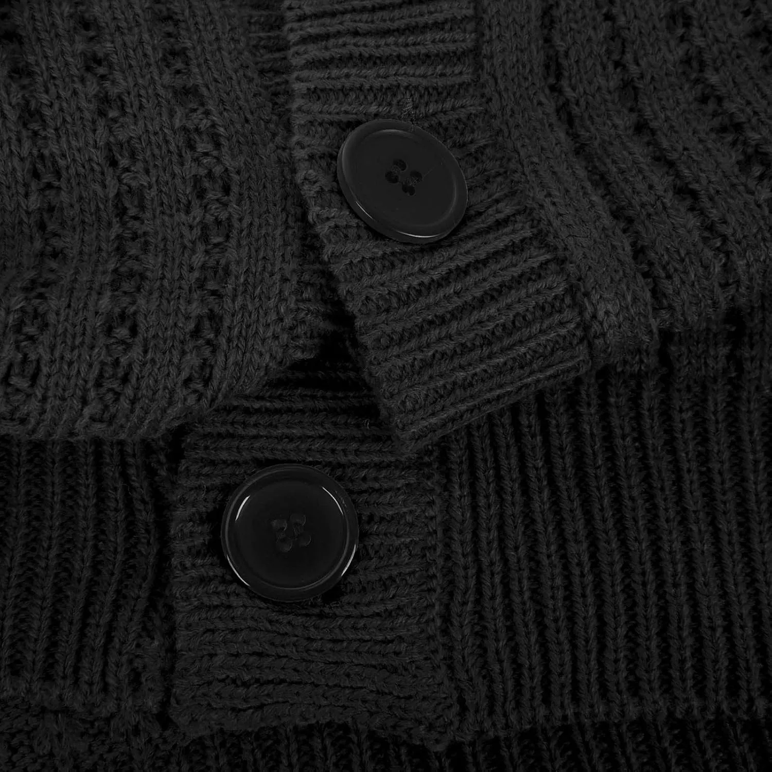 Dgoopd Mens Long Sleeve Cardigan Sweater Casual Shawl Collar Buttons Down Cable Knit Sweater Solid Color Winter Sweater