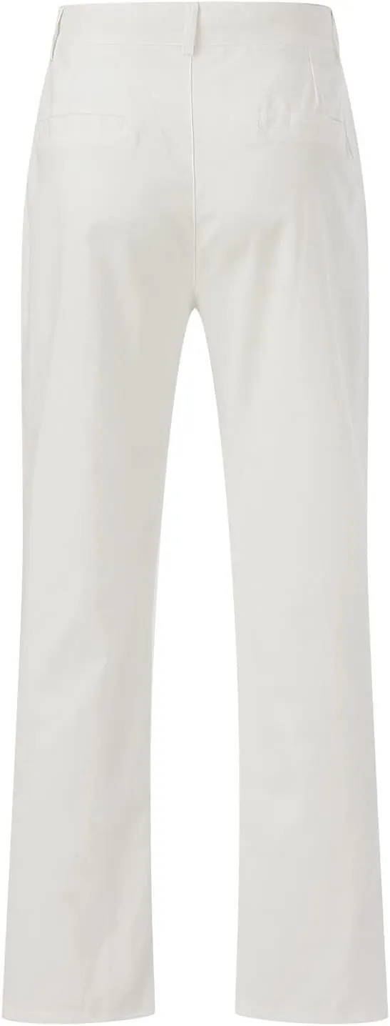 evzosrz Men's Casual Linen Pants Solid Loose Fit Fall Spring Trousers Lightweight Beach Yoga Pajamas Bottoms with Pockets