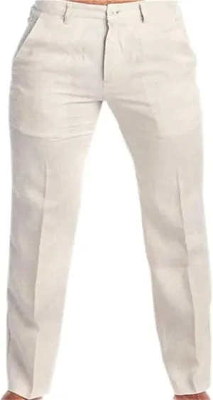 evzosrz Men's Casual Linen Pants Solid Loose Fit Fall Spring Trousers Lightweight Beach Yoga Pajamas Bottoms with Pockets