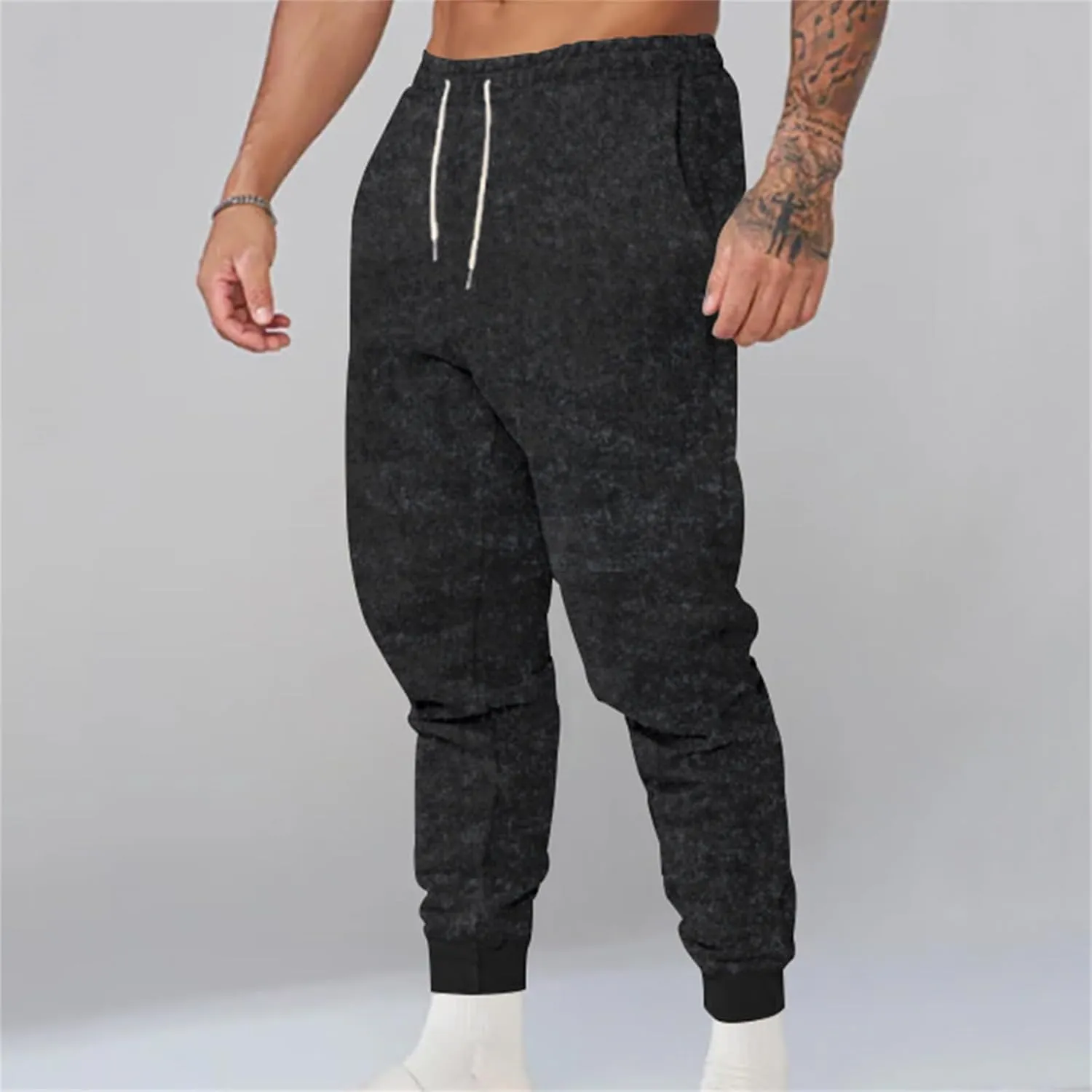 evzosrz Mens Fashion Jogger Pants Sports High Waisted Elastic Slim Fit Drawstring Sweatpants Lightweight Athletic Trousers