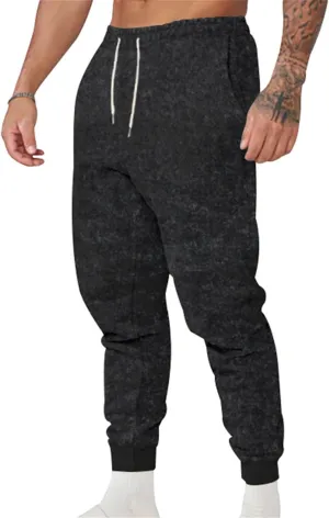 evzosrz Mens Fashion Jogger Pants Sports High Waisted Elastic Slim Fit Drawstring Sweatpants Lightweight Athletic Trousers