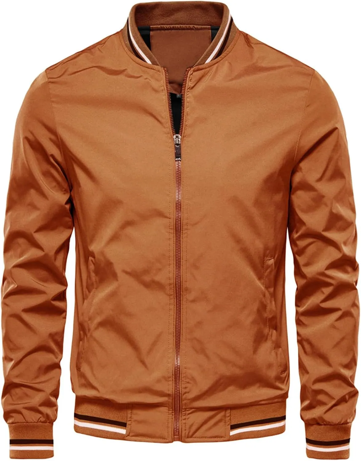 evzosrz Men's Varsity Letterman Jacket Casual Slim Fit Baseball Jackets Autumn Winter Full Zip Up Fashion Warm Coat