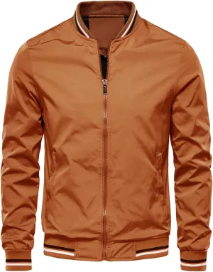 evzosrz Men's Varsity Letterman Jacket Casual Slim Fit Baseball Jackets Autumn Winter Full Zip Up Fashion Warm Coat