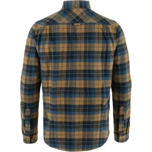 Fjallraven Men's Singi Heavy Regular Fit Flannel Shirt, Dark Navy/Buckwheat Brown