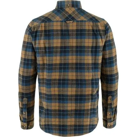 Fjallraven Men's Singi Heavy Regular Fit Flannel Shirt, Dark Navy/Buckwheat Brown