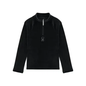 Girls Shimmer Bug Half Zip - Black