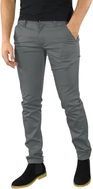 GOKKILRW Mens Chinos Slim Fit Skinny Dress Pants Flat Front Stretch Business Work Tapered Pants Comfy Casual Solid Golf Pants
