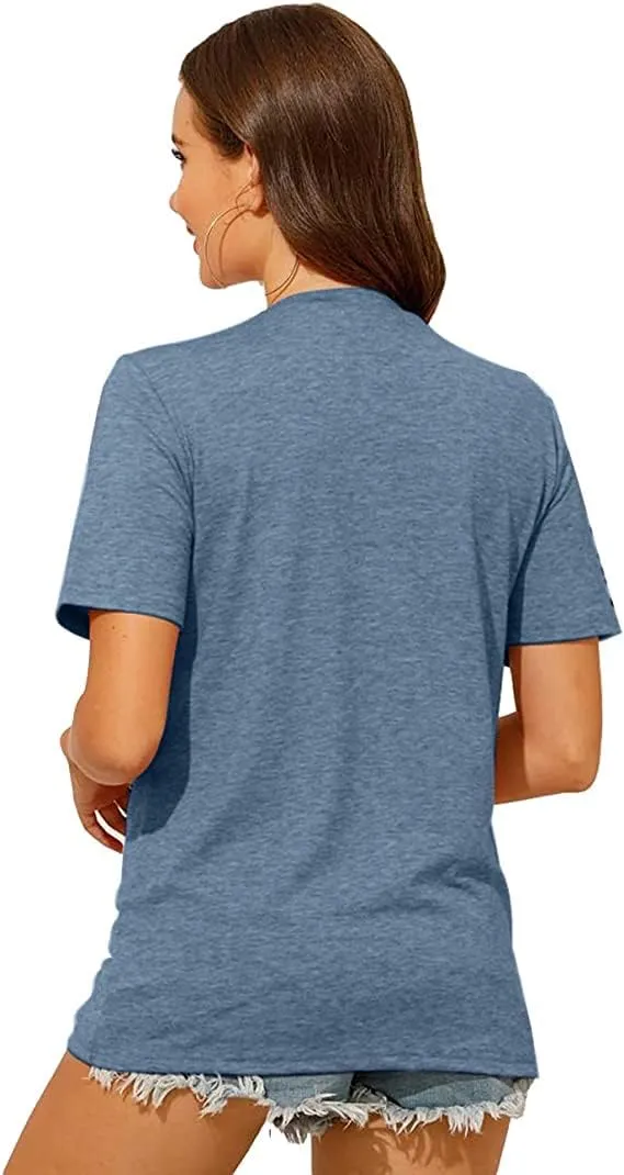Happy Camp T-Shirt Women Hiking Mountain Adventure Novelty Workout Funny Saying Cute Graphic Athletic Shirt
