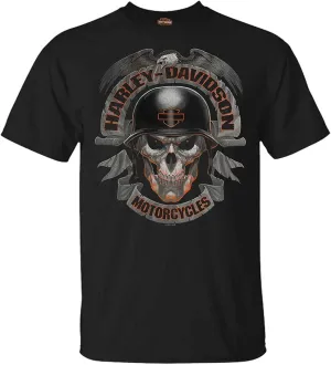 Harley-Davidson Men's Ghoulish Skull Crew-Neck Short Sleeve T-Shirt - Black