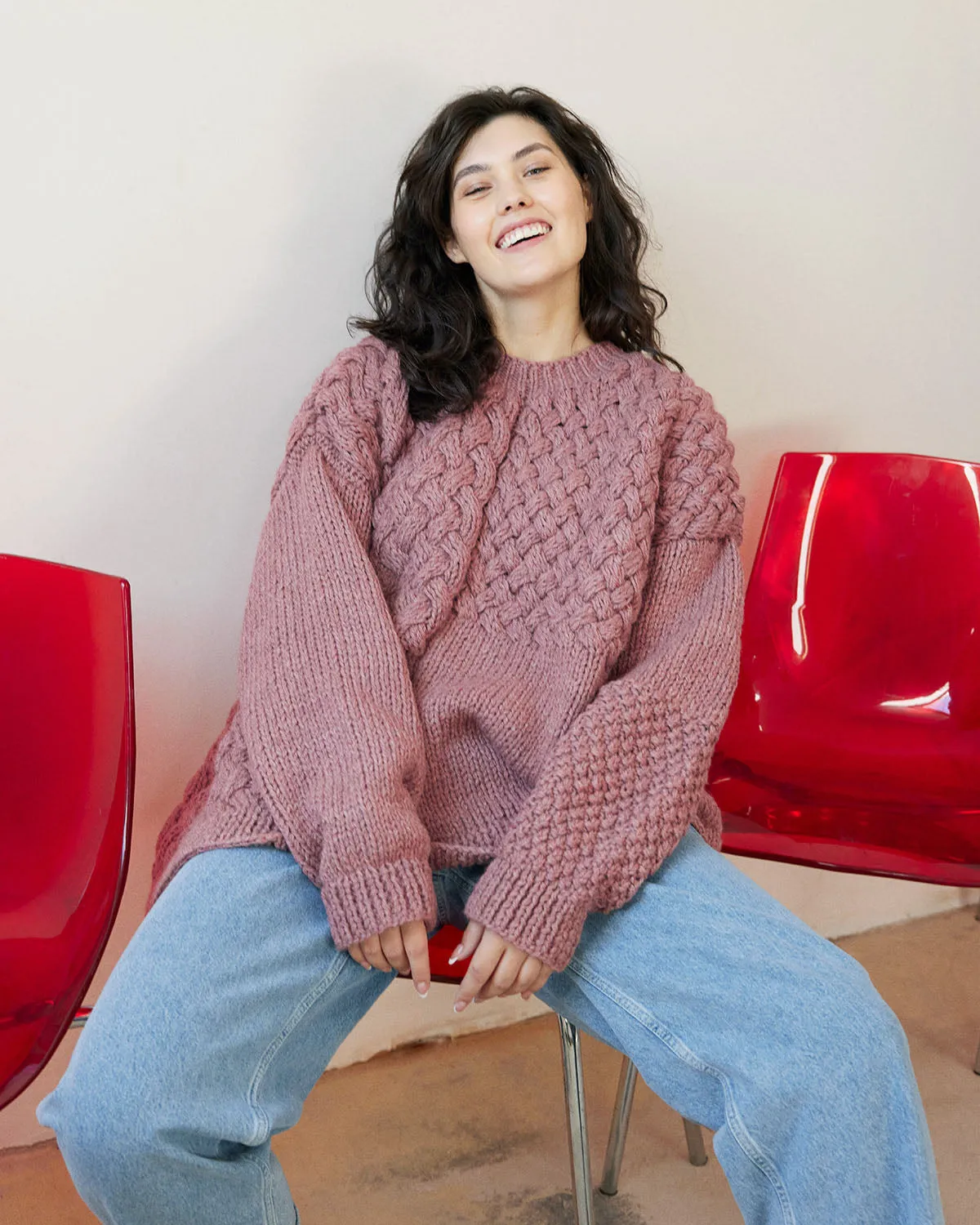 Heartbreaker Alpaca & Wool Sweater Dusty Pink