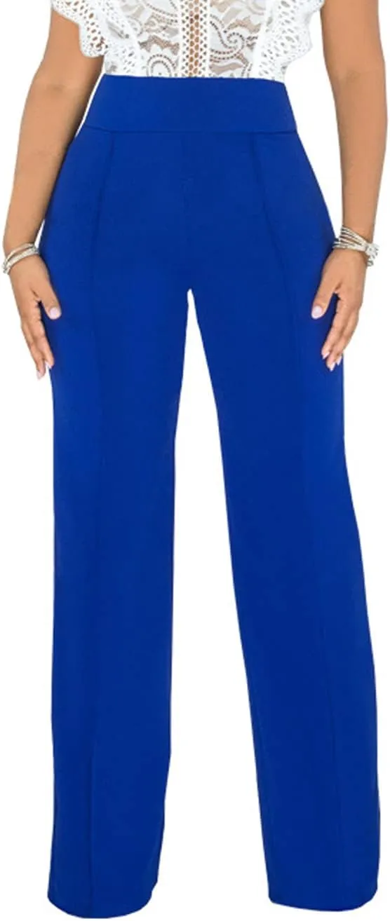 Hoefirm Work Pants for Women Business Casual Stretch Tall Straight Leg Slacks High Waisted Yoga Dress Pants
