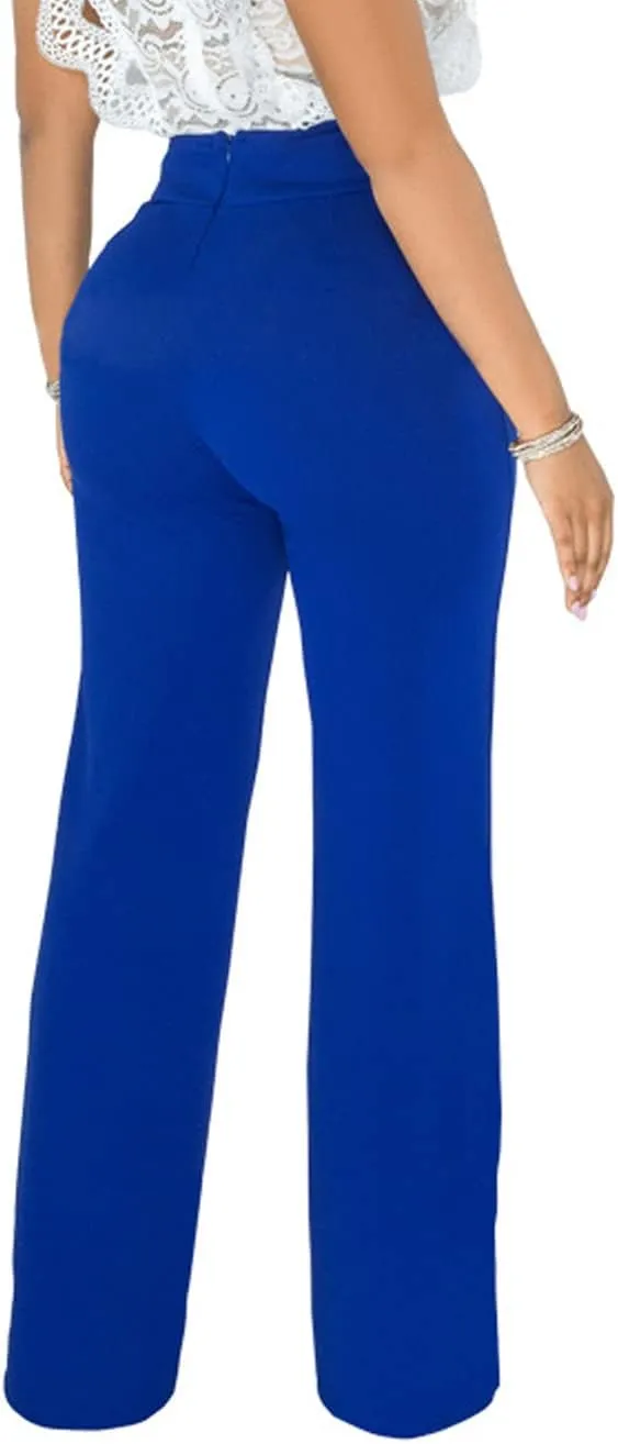 Hoefirm Work Pants for Women Business Casual Stretch Tall Straight Leg Slacks High Waisted Yoga Dress Pants