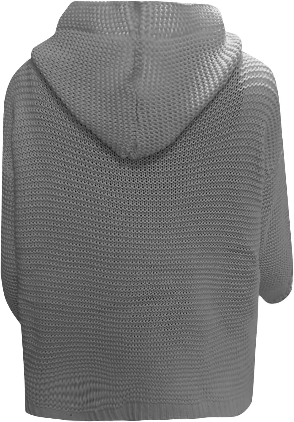 Holiday Hood Long Sleeve Sweater Ladies Cocktail Basic Hooded Regular Fit Windbreaker Women Knit Soft Solid