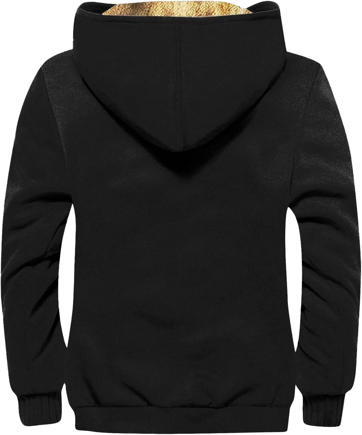Hoodies for Men Zip Up Sweashirts Flannel Shirt Plaid Zip Up Sherpa Hooded Sweatshirt Warm Winter Coat