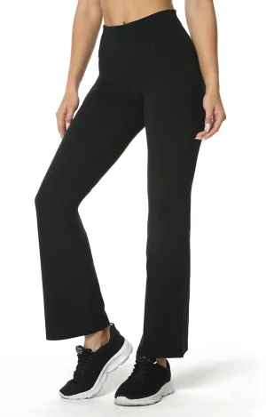 Houmous S-XXXL 29''31''33''35'' Inseam Women's Cotton Bootcut Pants Inner Pocket