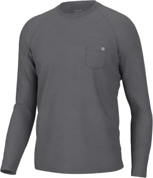 HUK Waypoint Long Sleeve Shirt, Performance Fishing Tee for Men
