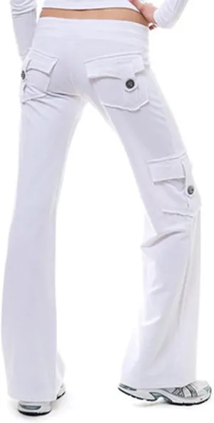 Hvyesh Women Wide Leg Cargo Pants High Waist Casual Pants Yoga Workout Leggings Gym Sweatpants Soft Trousers with Pockets